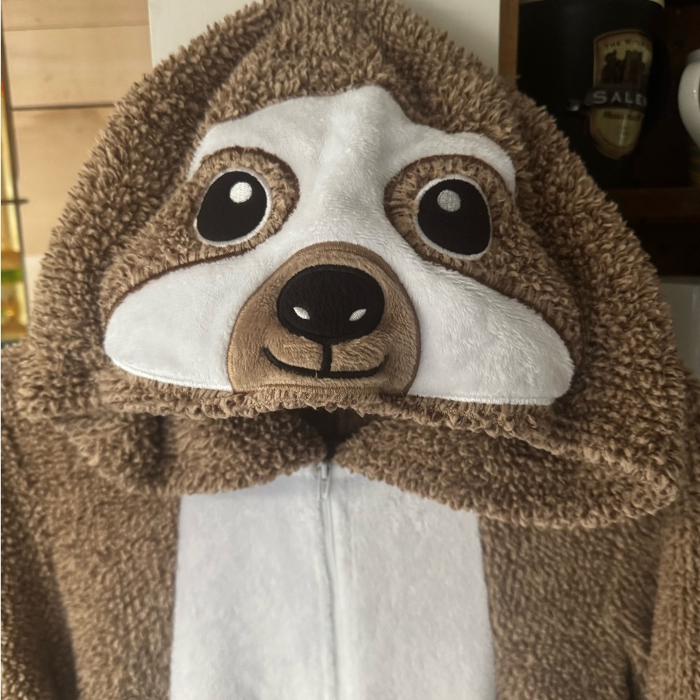 Sloth Onesie Pajamas Animal Costumes For Women & Men Size Medium - Picture 2 of 6